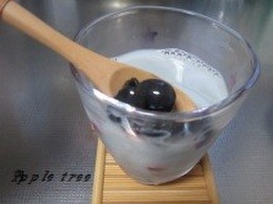黒豆（ラカントＳ煮）ソイラテの写真