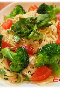 彩り野菜とツナサラダのカペリーニ