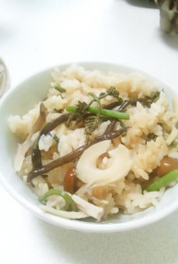山菜ミッスクｄｅ炊き込みご飯
