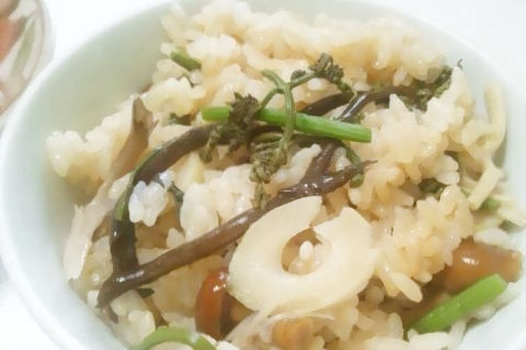 山菜ミッスクｄｅ炊き込みご飯 レシピ 作り方 By どるふぃん クックパッド 簡単おいしいみんなのレシピが352万品