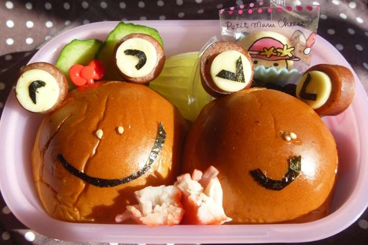 簡単 キャラ弁 パンでつくるかえるちゃん レシピ 作り方 By Yukinald クックパッド 簡単おいしいみんなのレシピが352万品