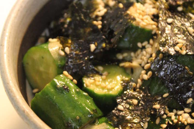 絶品 韓国海苔ときゅうりのおつまみ漬物 レシピ 作り方 By にっこパッド クックパッド 簡単おいしいみんなのレシピが367万品