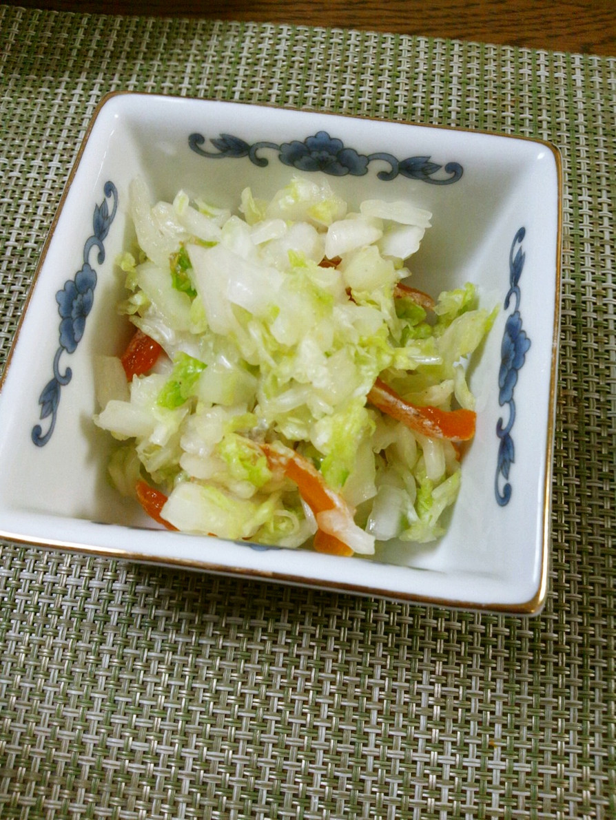 急なおもてなしに！市田柿と白菜のサラダの画像