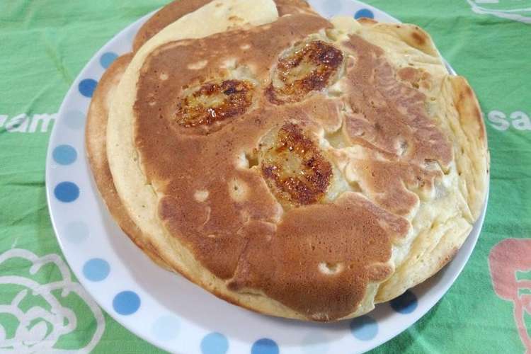 バナナパンケーキ ホットケーキmixで レシピ 作り方 By あやコミ クックパッド 簡単おいしいみんなのレシピが349万品