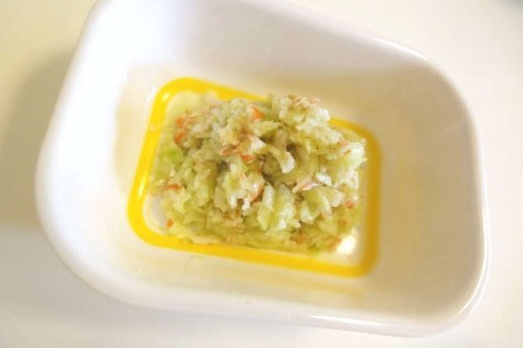 きゅうりとカニカマのサラダ 離乳食中期 レシピ 作り方 By Hiroco クックパッド 簡単おいしいみんなのレシピが360万品