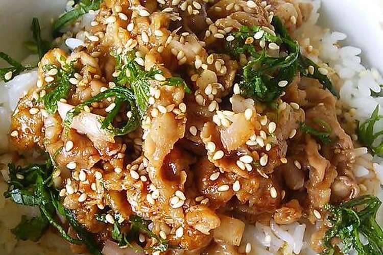 生姜さっぱり夏のガッツリ豚肉さっぱり丼 レシピ 作り方 By しのづま クックパッド 簡単おいしいみんなのレシピが360万品