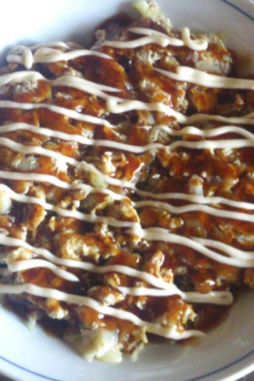 【ダイエット】豆腐とキャベツのお好み焼きの画像