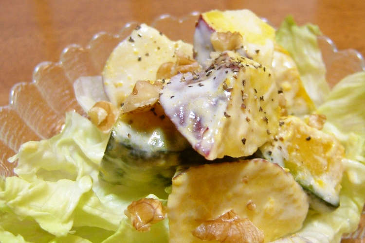かぼちゃとさつま芋のサラダ デパ地下風 レシピ 作り方 By ぷけママ クックパッド