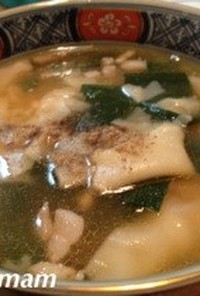 リメイク★生姜焼きをワンタンスープ風に♫