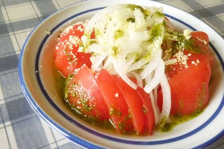 玉ねぎとトマトのバジルソースサラダ レシピ 作り方 By ミマト クックパッド 簡単おいしいみんなのレシピが367万品