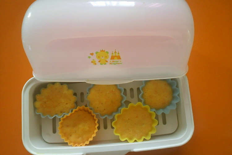 哺乳瓶消毒器で 幼児キャロット蒸しぱん レシピ 作り方 By のあらギズモ クックパッド 簡単おいしいみんなのレシピが360万品