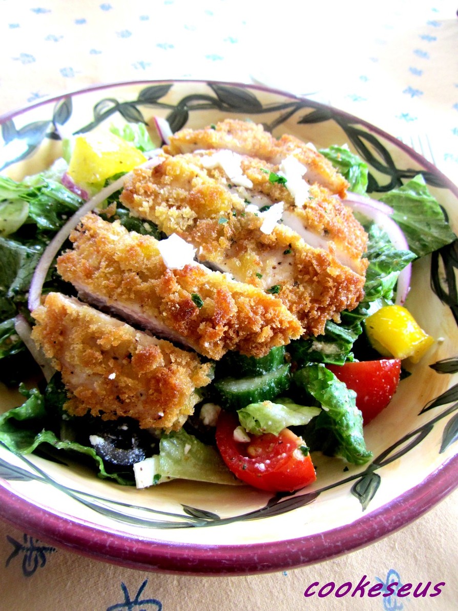 クリスピーチキンのシーザーサラダのレシピ