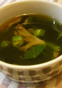 いい香り✿大葉とまいたけのスープ