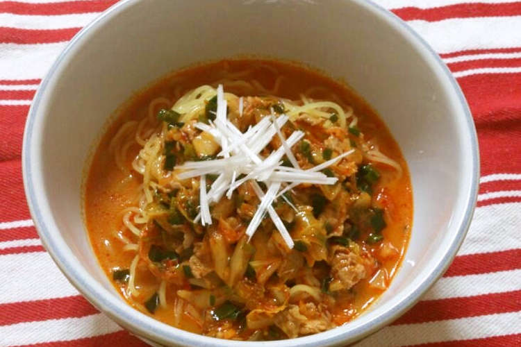 うまい 冷やし豚キムチ麺 レシピ 作り方 By Puffchan クックパッド