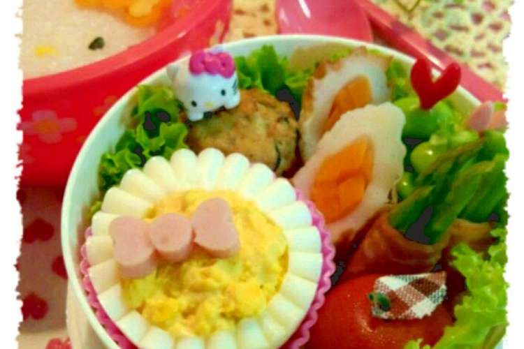 キャラ弁 簡単 ゆで卵のお花 レシピ 作り方 By ｳﾘﾏﾙ クックパッド
