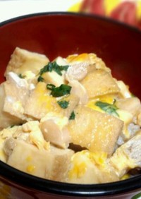 新生姜と厚揚げの卵とじ丼！
