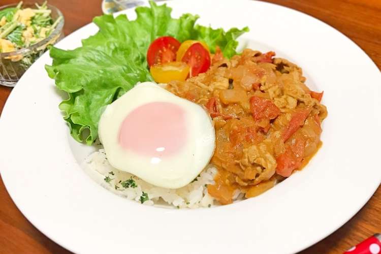 簡単ランチ トマトと豚肉のカフェ風ごはん レシピ 作り方 By Mari クックパッド 簡単おいしいみんなのレシピが355万品