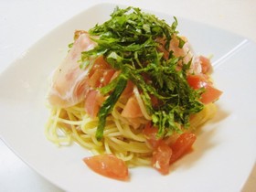 時短!美味!トマトと生ハムの冷製パスタ