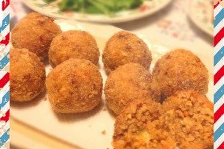 チーズとろける ケチャップライスコロッケ レシピ 作り方 By でんぼ クックパッド