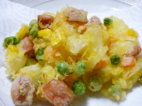 簡単・冷凍ミックスベジタブルでかき揚げ