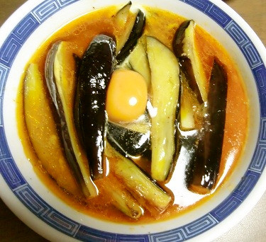 韓流苑スンドゥブの素で、茄子の揚げびたしの画像