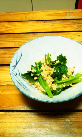 納豆の明日葉和え(時短料理)