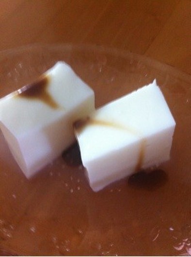 片栗粉でミルクわらび餅の写真