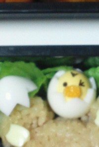 うずら卵でカンタンキャラ弁2…ひよこ