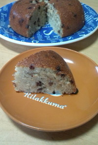 HM&炊飯器で簡単☆チョコバナナケーキ