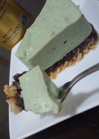 豆腐と抹茶のレアチーズケーキ