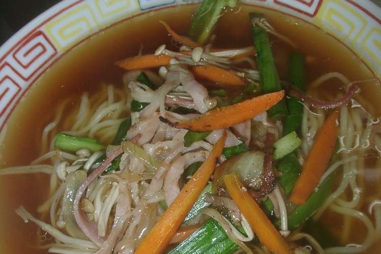 炒め野菜のせ しょうゆラーメン レシピ 作り方 By はーとねこ クックパッド 簡単おいしいみんなのレシピが358万品