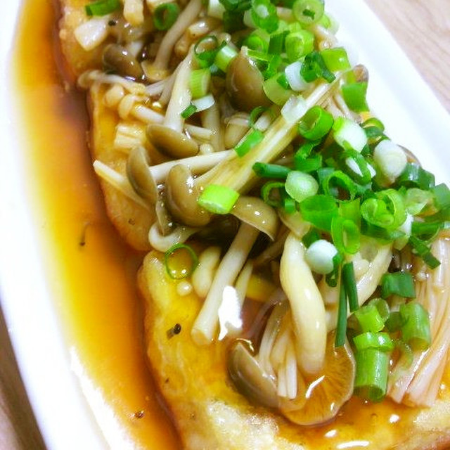 簡単！揚げ出し豆腐きのこあんかけのせ☆ レシピ・作り方 By Marutan123 【クックパッド】 簡単おいしいみんなのレシピが363万品