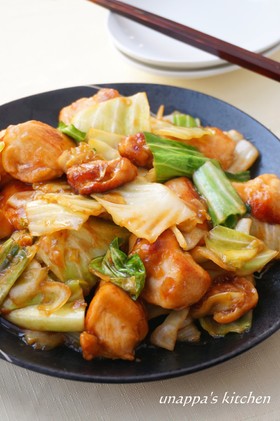 鶏ムネ肉とキャベツの回鍋肉風