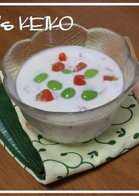 【農家のレシピ】枝豆とミニトマトのライタ