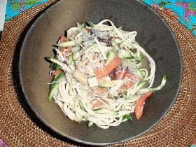 梅とじゃこの変わりパスタ