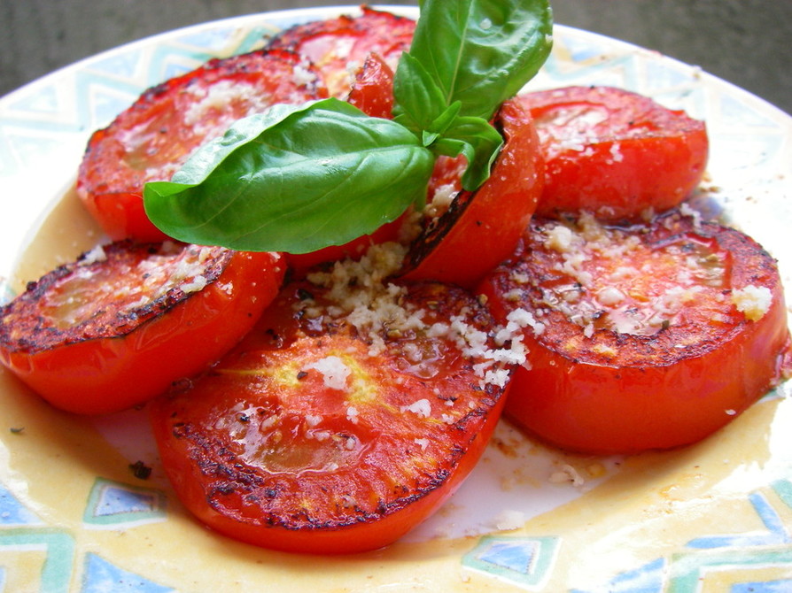 魚のフライパン焼き トマトとオリーブ添え レシピ