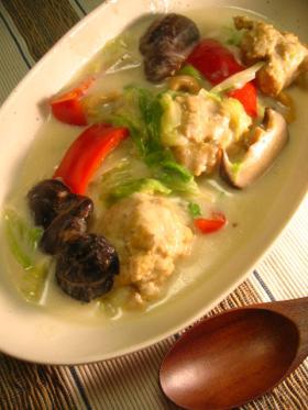白菜と鶏団子の中華風クリーム煮の画像
