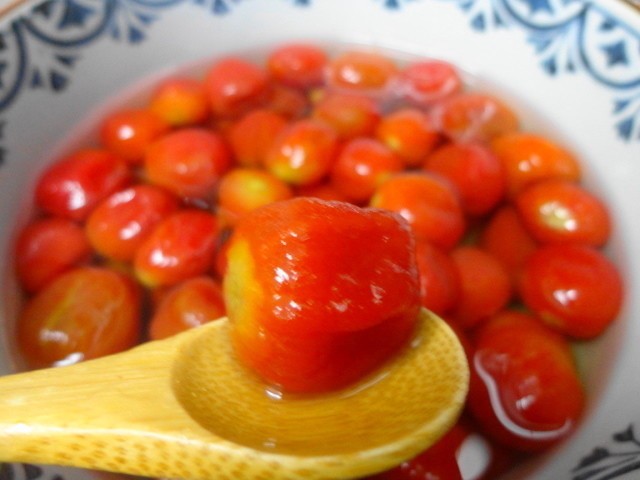 プチトマトのシロップ漬けの画像
