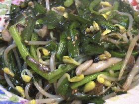 もやしとニラの牡蠣醤油炒め