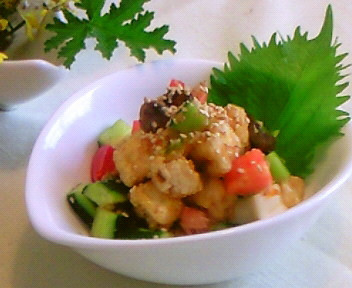 中華風豆腐サラダの画像