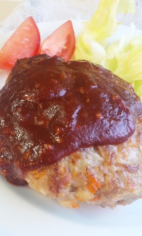 お手軽★　豚こま肉で♪やわらかハンバーグ