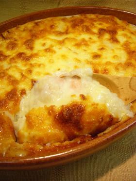 山芋たっぷりヘルシー♪豆腐とマヨ明太入りグラタン