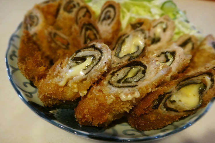 くるくる巻きとんかつ チーズ 梅 のり レシピ 作り方 By Mayufu クックパッド 簡単おいしいみんなのレシピが360万品