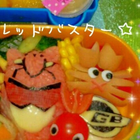 キャラ弁に☆夏祭りの金魚