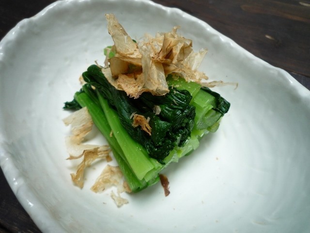小松菜（青菜）のおひたし　京都カフェの画像