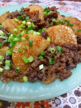 ♔すき焼き牛肉と焼き山芋の炒め物♔