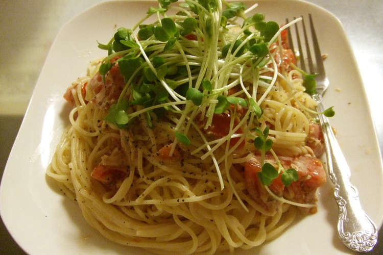和えるだけ ツナとトマトの冷製パスタ レシピ 作り方 By Yumiレシピ クックパッド