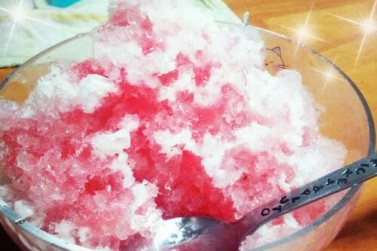 かき氷の氷が フワフワ に レシピ 作り方 By おちびママ クックパッド 簡単おいしいみんなのレシピが358万品