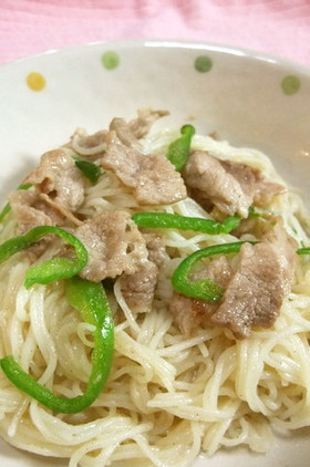 そうめんでチャンプル