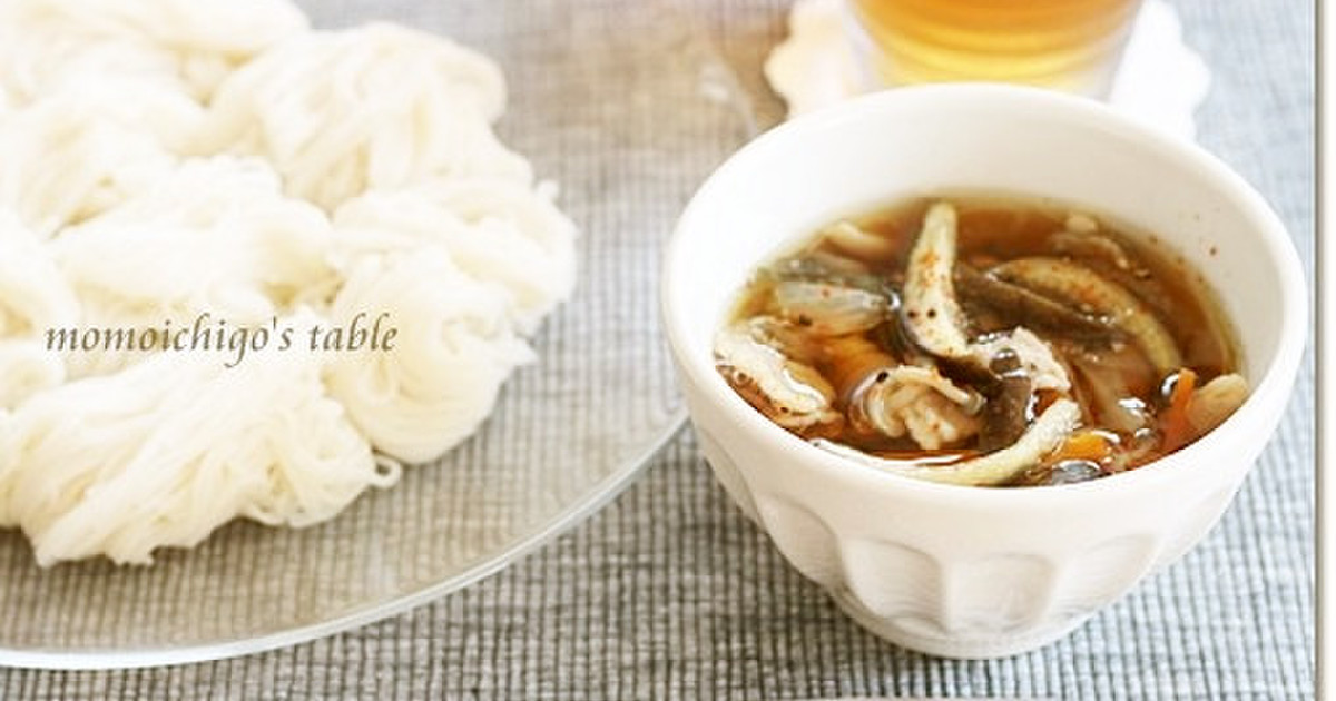 温かいつけ汁で食べる素麺 レシピ 作り方 By Junkitchen クックパッド 簡単おいしいみんなのレシピが353万品